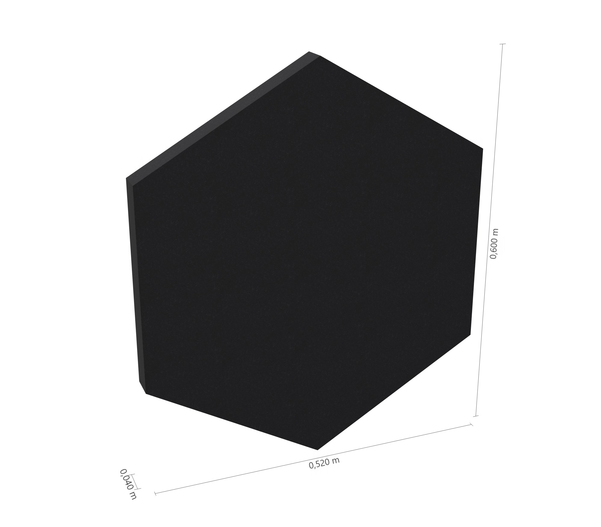 Honey Wandpaneel schwarz