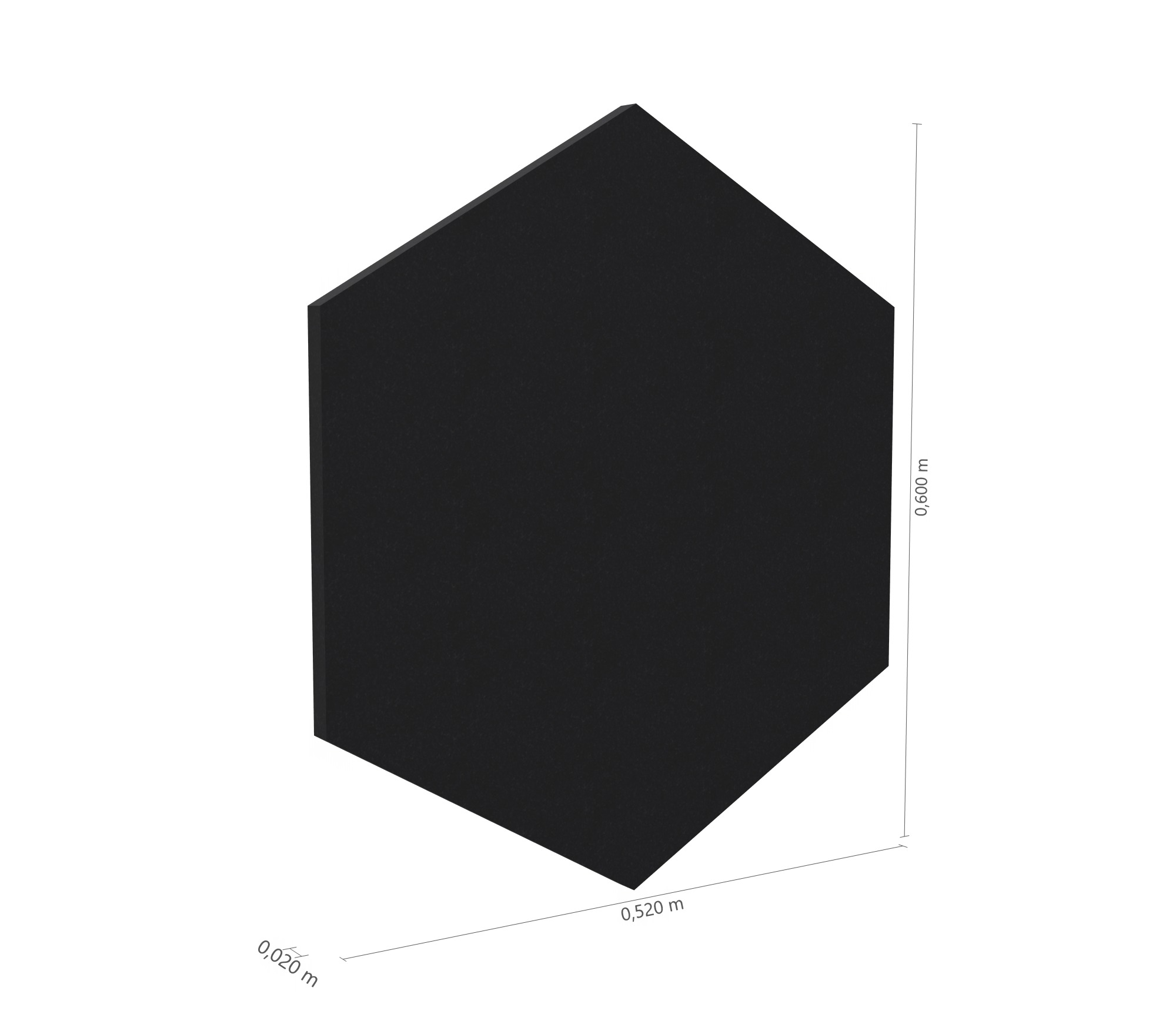 Honey Wandpaneel schwarz